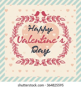 Vector Valentine Illustration card template design