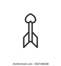 Vector valentine line icon. Symbol in trendy outline style. Vector illustration isolated on a white background. 