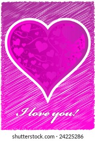 vector valentine love card
