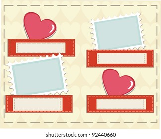 vector Valentine motives greeting card