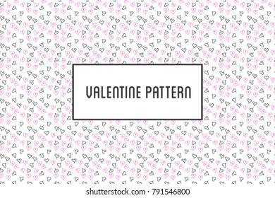 Vector valentine pattern. Design of hand drawn elements for St. 
