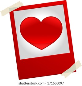vector valentine photo frame - Separate layers for easy editing