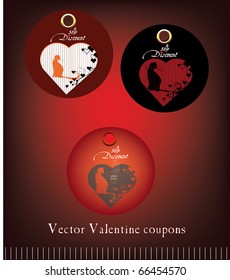 vector Valentine price tags