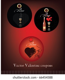 vector Valentine price tags