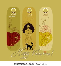 vector valentine price tags