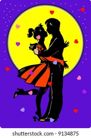 Vector Valentine romantic couple
