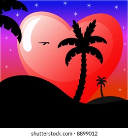 vector valentine scene