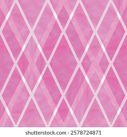 Vector valentine seamless geometric grunge watercolor pattern or textiles, wallpaper and packaging.