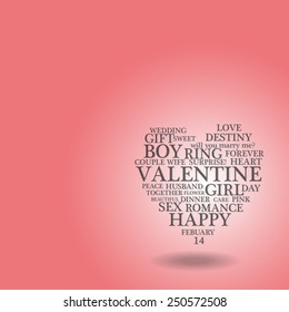 Vector : Valentine text in a heart 