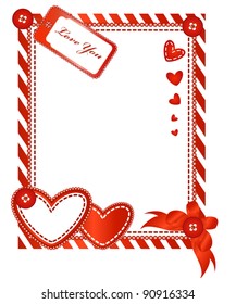 Vector of Valentine vertical card