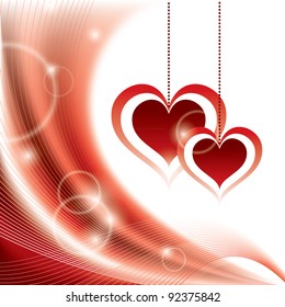 Vector Valentines Background. Abstract Eps10 Illustration.