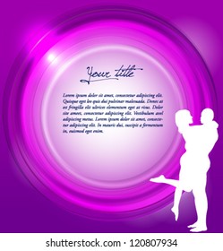 Vector Valentine's background with couple. EPS 10