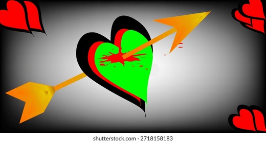 Un fondo de Vector de San Valentín con corazones de oro sobre un fondo negro con   Espacio para texto
