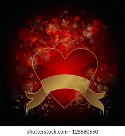 Vector Valentines Background With Hearts