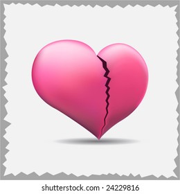 Vector Valentine's Broken Heart