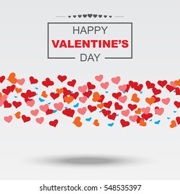 Vector valentines card banner background