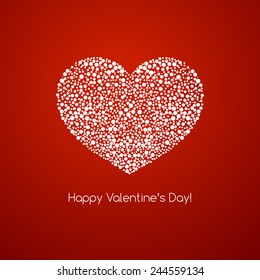 Vector Valentines Card. Dotted pattern