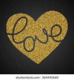 Vector Valentine's card with heart shape.