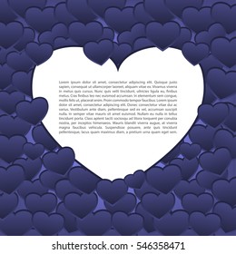 Vector Valentine's card purple theme background
