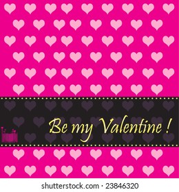vector Valentine's card with text included, easily changeable - part 1