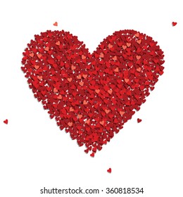 Vector valentines composition of the hearts.