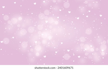 Vector valentine's day background with bokeh