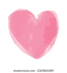 Vector valentines day background with hand painted watercolour heart design.