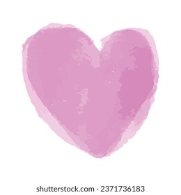 Vector valentines day background with hand painted watercolour heart design