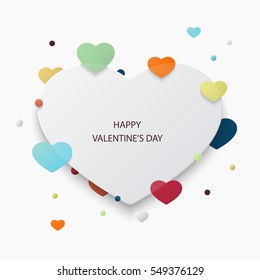 Vector valentines day background. Heart icons design