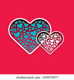 vector valentines day vector background with heart. 