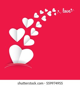 vector valentines day vector background with heart.