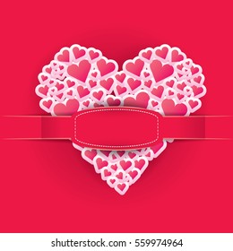 vector valentines day vector background with heart.