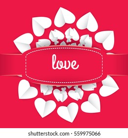 vector valentines day vector background with heart.