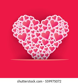 vector valentines day vector background with heart.