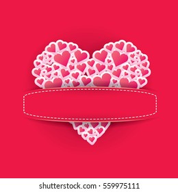 vector valentines day vector background with heart.