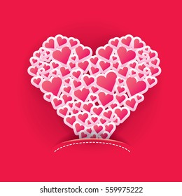 vector valentines day vector background with heart.