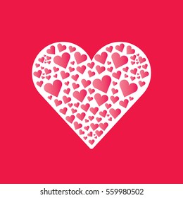vector valentines day vector background with heart.