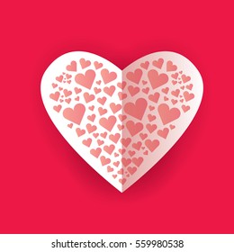 vector valentines day vector background with heart.