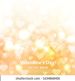 Vector Valentine's day background with hearts. Vector PS 10 illustration.