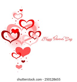 Vector Valentine's Day background with hearts
