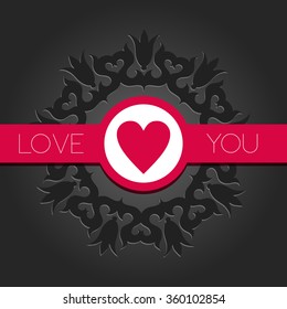 Vector valentines day background for package 