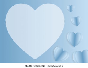 vector valentine's day background in paper style