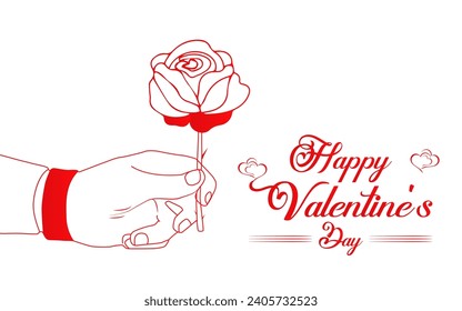 Vector valentines day background template hand drawn lettering.