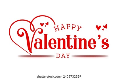 Vector valentines day background template hand drawn lettering.