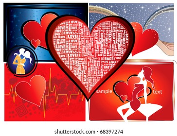 Vector valentines day backgrounds