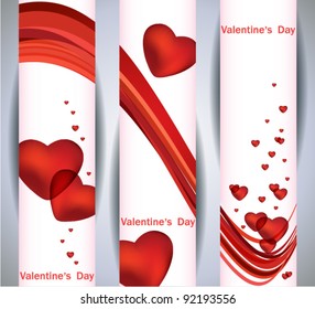Vector Valentine's Day banners