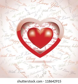 Vector Valentines day card