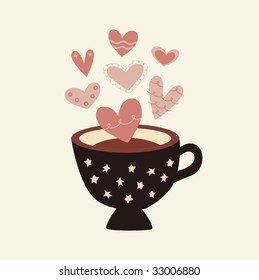 vector valentine's day card