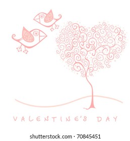 vector valentine's day card