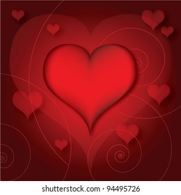 vector valentines day card